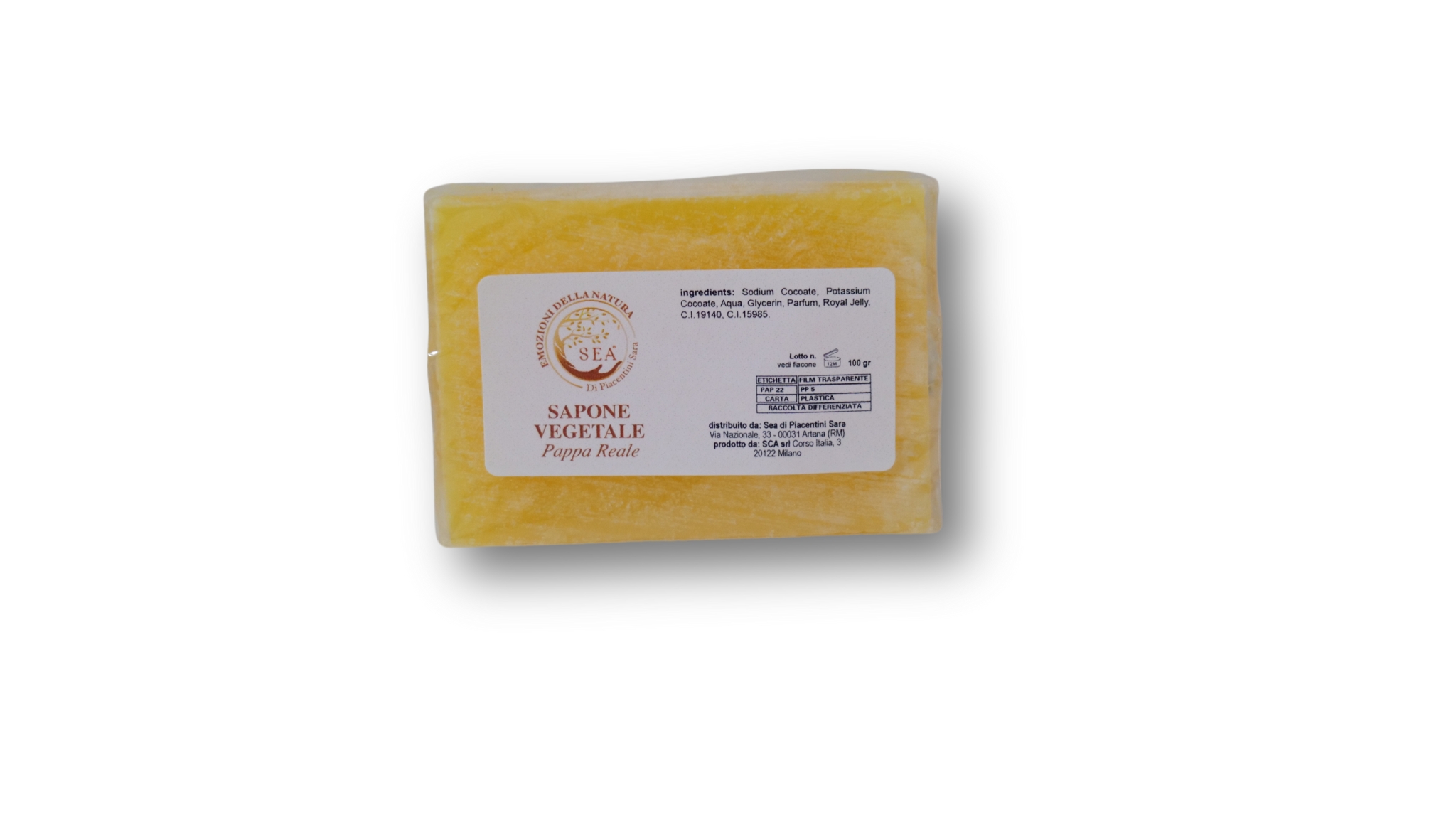 sapone vegetale pappa reale
