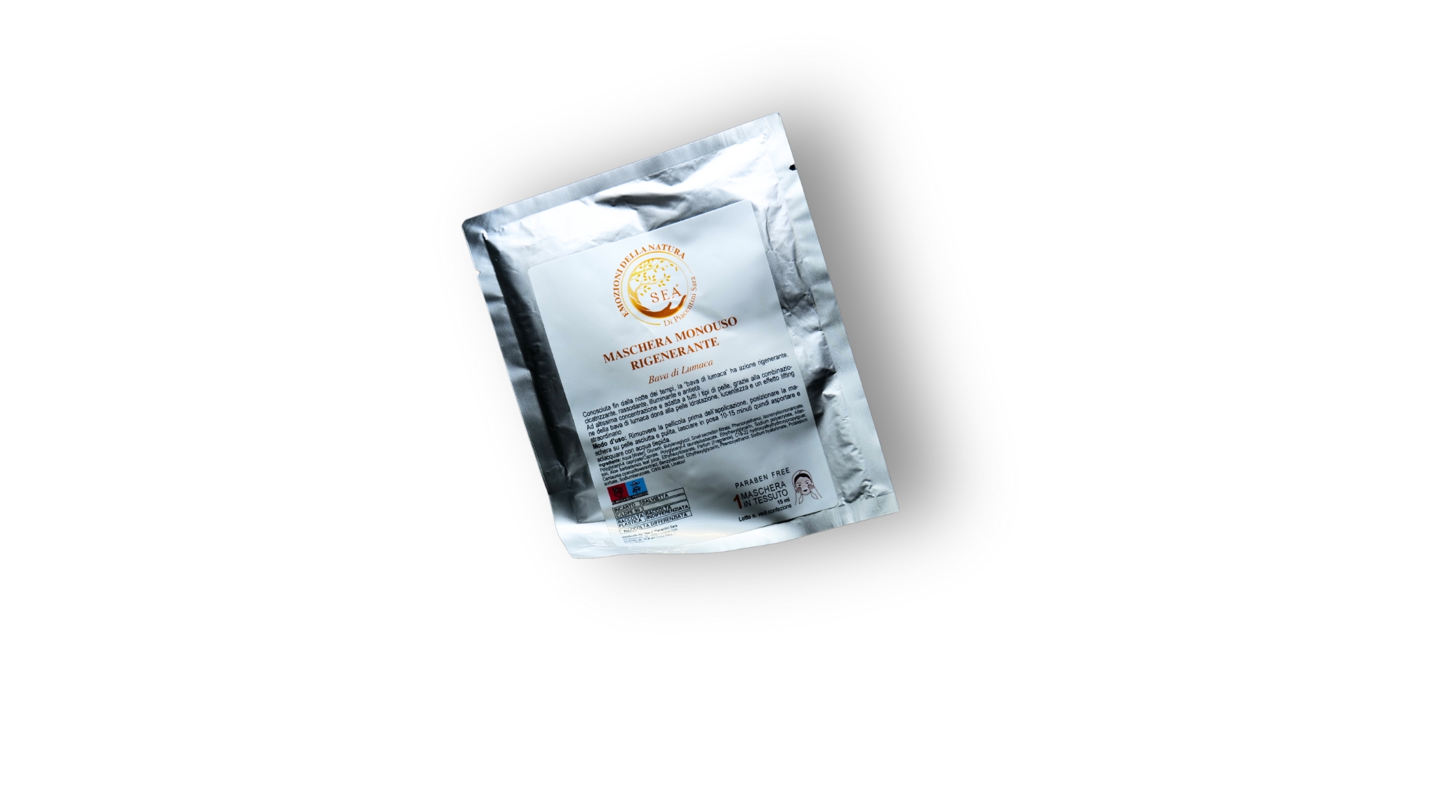 maschera monouso rigenerante