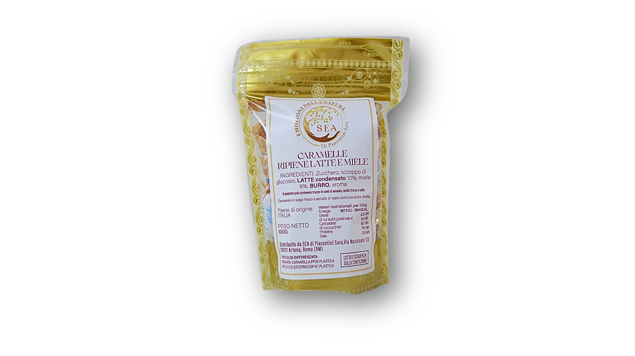 caramelle latte e miele